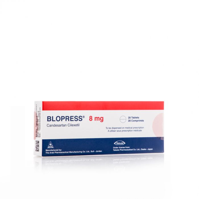 Blopress 8mg Tablet 28.s product available at family pharmacy online buy now at qatar doha