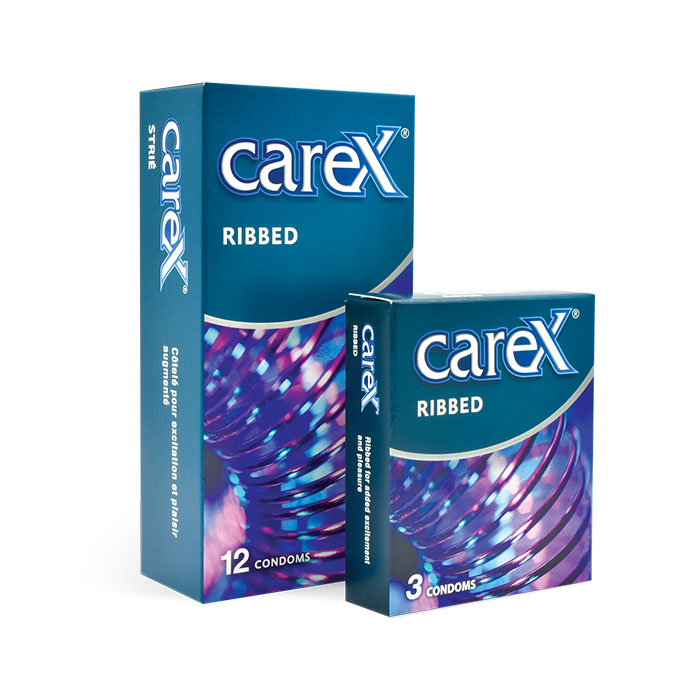 buy online Carex Ribbed Condoms 3'S   Qatar Doha