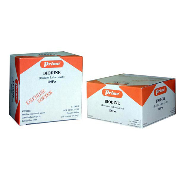 buy online 	Biodine / Povidone Iodine Swabs - Prime 100'S  Qatar Doha
