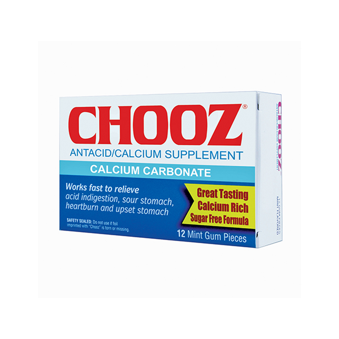 buy online Chooz Antacid Gum Tablet 12'S   Qatar Doha