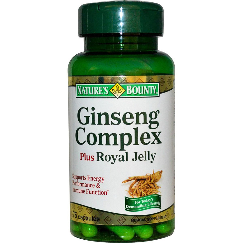 NATURE'S BOUNTY Ginseng Complex Plus Royal Jelly Capsule  75 's product available at family pharmacy online buy now at qatar doha