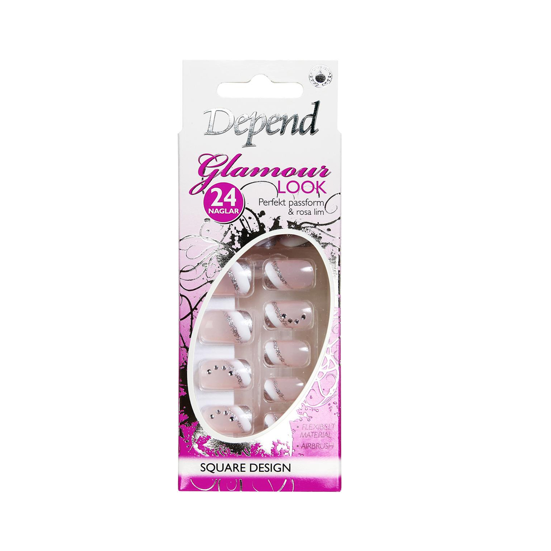 buy online Depend Glamour Nail Silver Line   Qatar Doha
