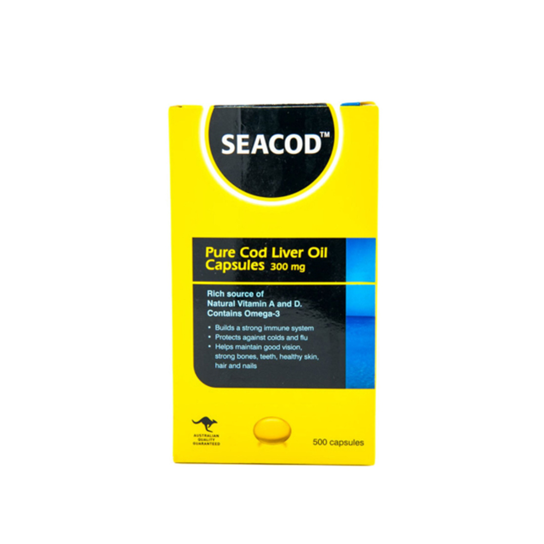buy online Seacod Pure Cod Liver Oil [300Mg] Caps 500'S   Qatar Doha