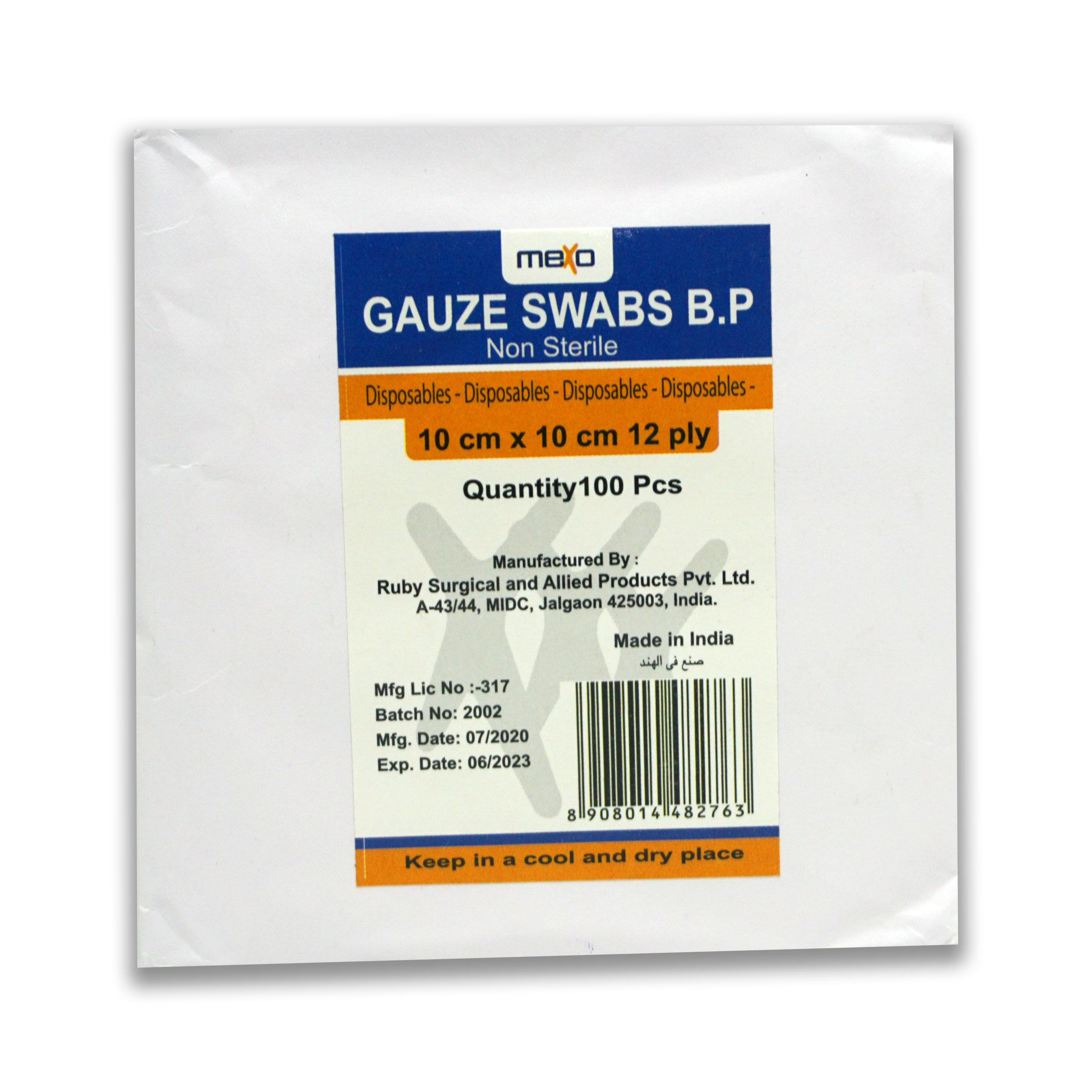 buy online 	Gauze Swab 12 Play - Mexo 10 X10 Cm  Qatar Doha