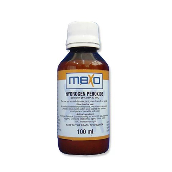 buy online 	Hydrogen Peroxide 6% Solution - Mexo 200 Ml - Glass Bot  Qatar Doha