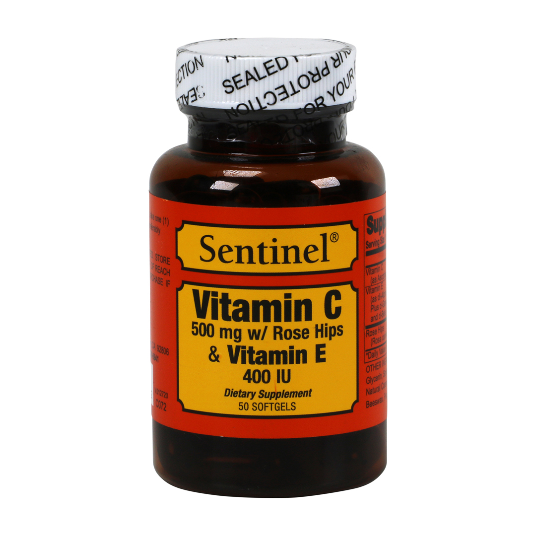 Vitamin C 500mg &vit E 400mg With Rosehips Dietory Suppliments 50.s Softgel product available at family pharmacy online buy now at qatar doha