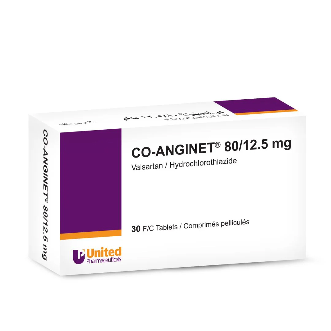 buy online Co-Anginet 80/12.5 F.C Tablet 30'S   Qatar Doha