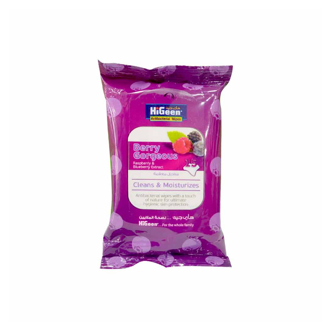 Hi Geen Antibacterial Wipes 15S product available at family pharmacy online buy now at qatar doha