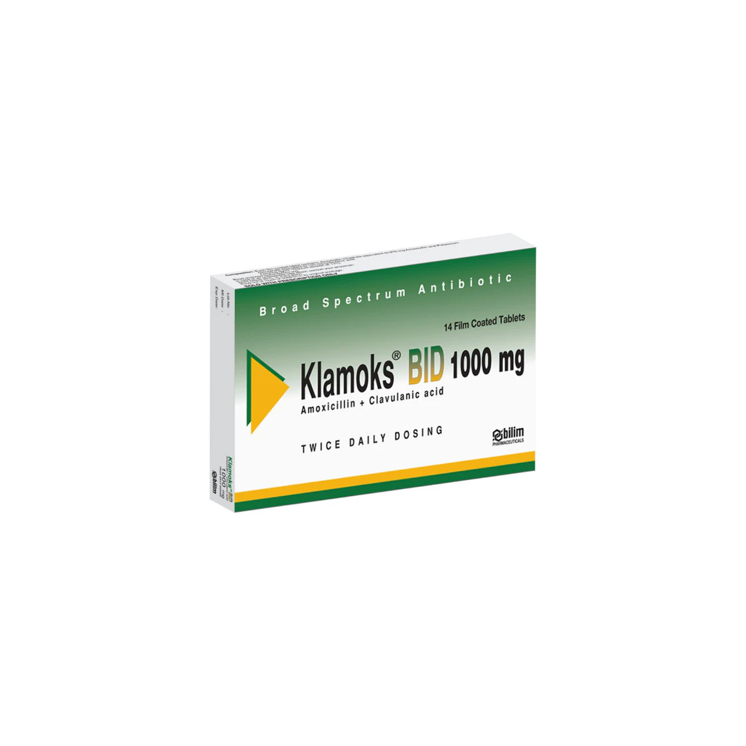 buy online Klamoks 1Gm Film Coated Tab 14'S   Qatar Doha