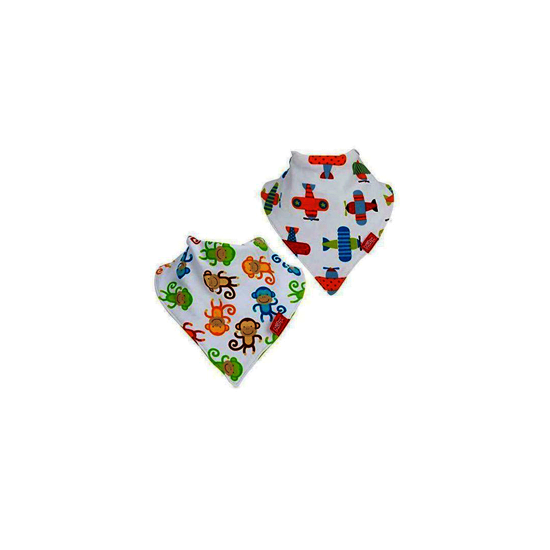buy online Nuby Bib Cotton Printed Dribble 2'S   Qatar Doha