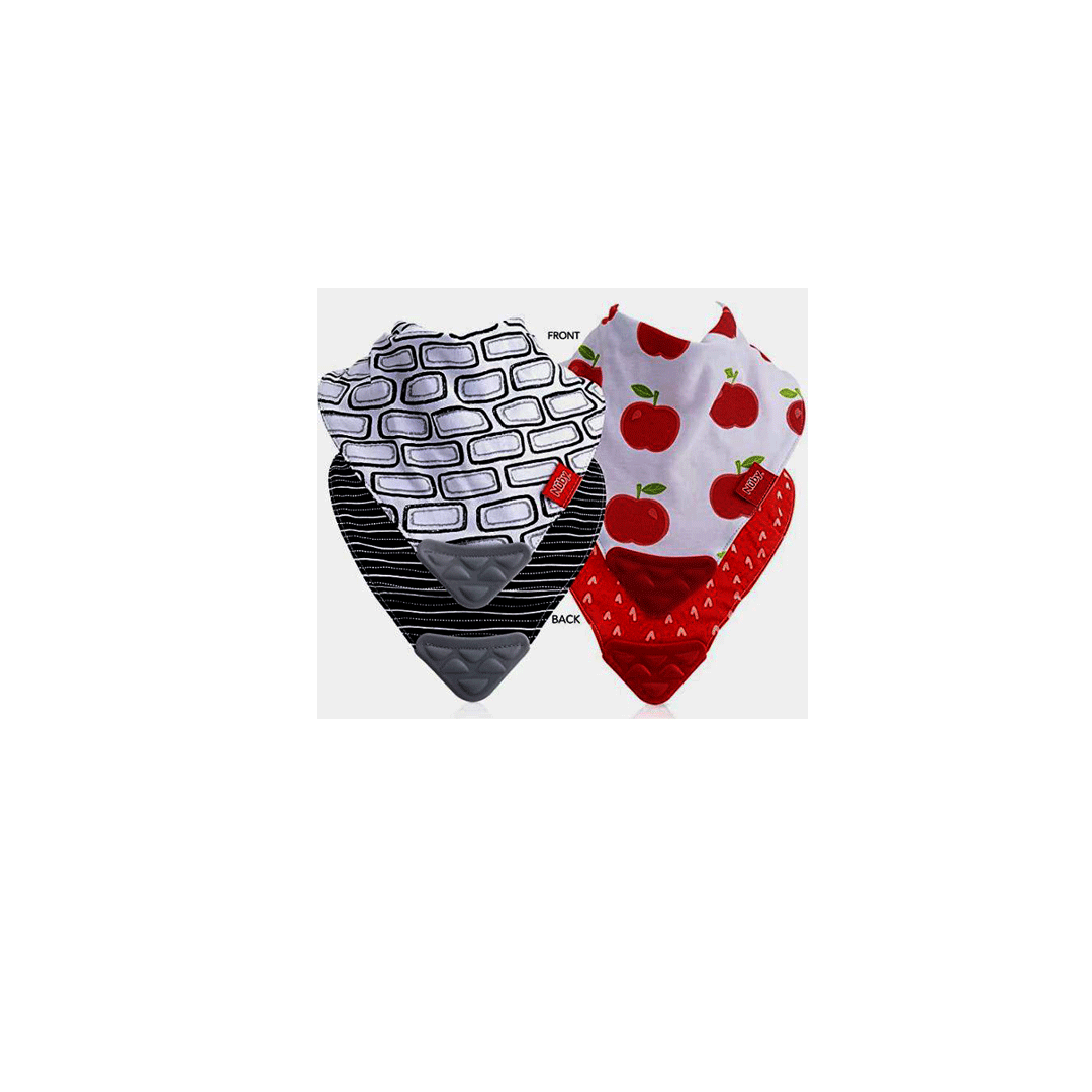 buy online Nuby Bib Cotton Printed Dribble With Teether #2905   Qatar Doha