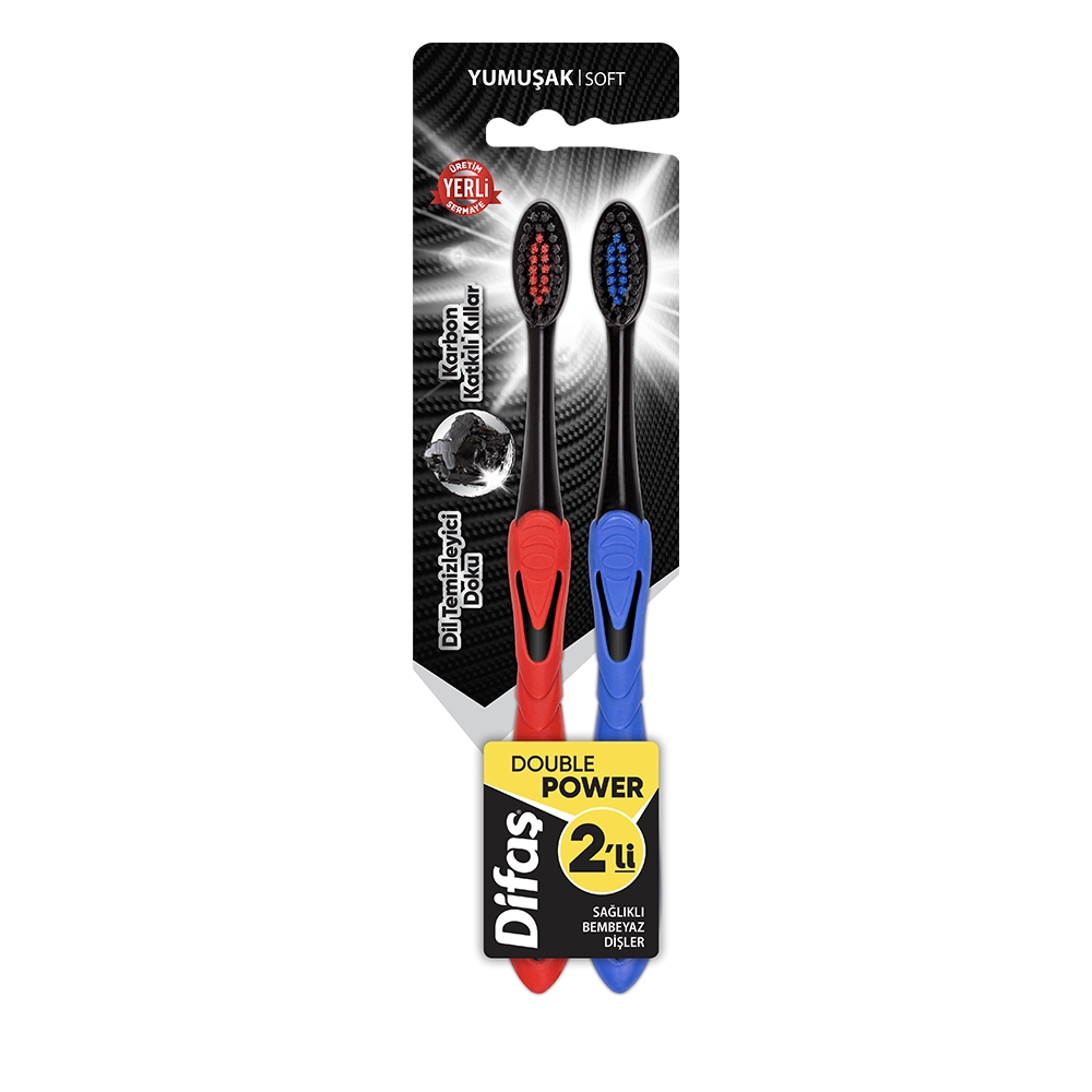 buy online Toothbrush Double Power 2'S - Difas 1  Qatar Doha