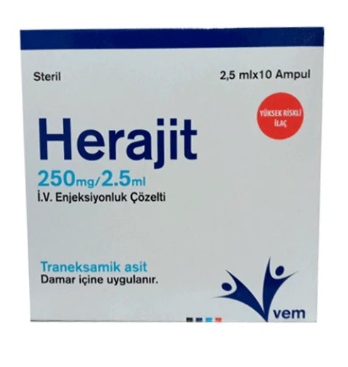 buy online Herajit 250Mg/2.5Ml Tranexamic Acid Inj 1  Qatar Doha