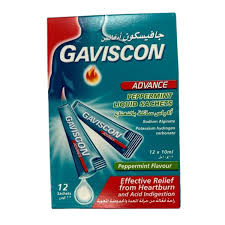 buy online Gaviscon Advance [peppermint] Liquid Sachets 12's 1  Qatar Doha