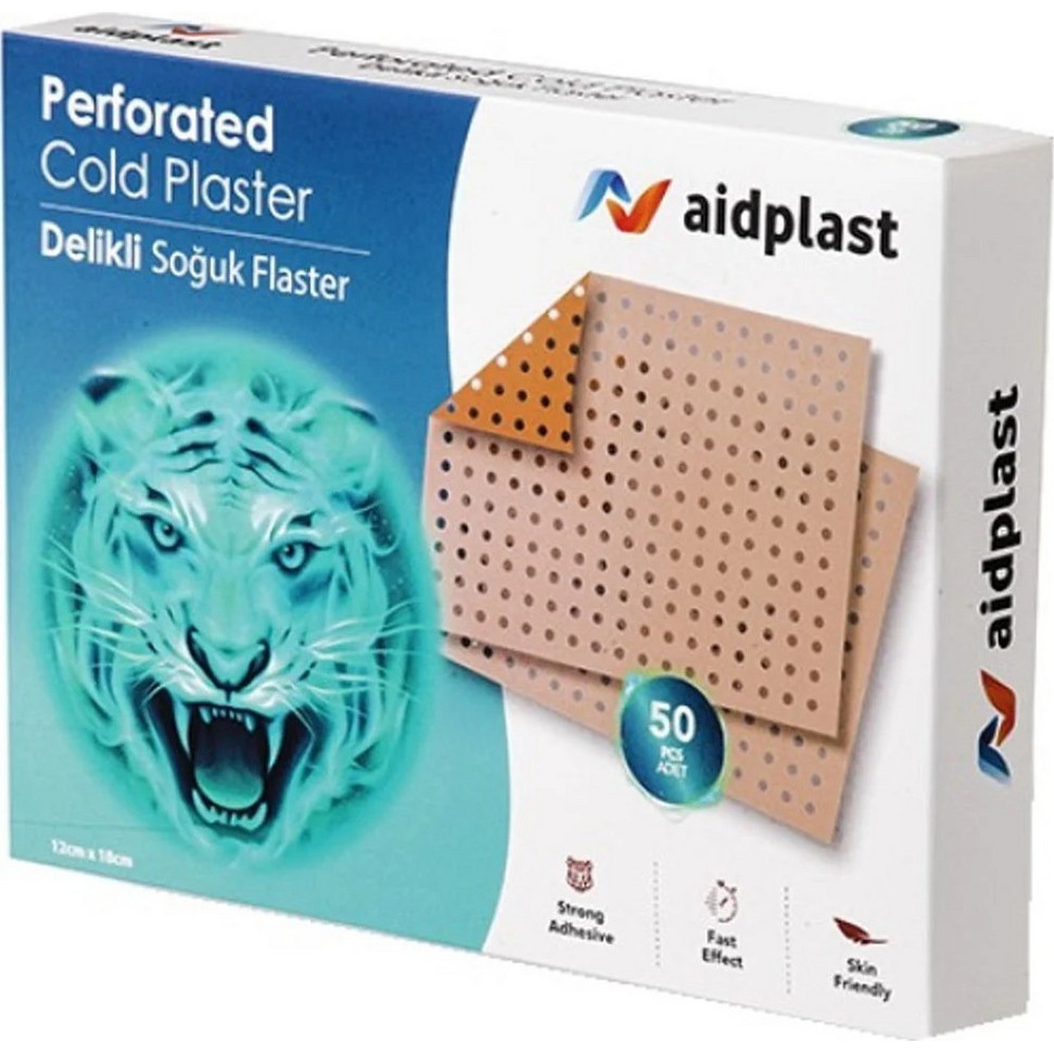 buy online Aidplast Perforated Cold Plaster 12X 18Cm -50'S 1  Qatar Doha