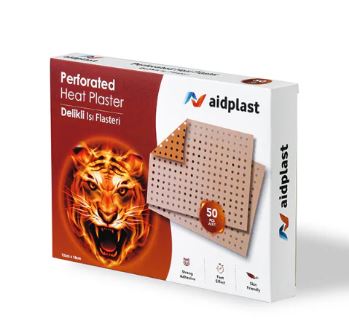 buy online Aidplast Perforated Heat Plaster 12X18Cm- 50'S 1  Qatar Doha