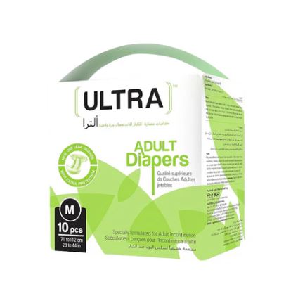 Ultra Adult Diapers (m) 10.s product available at family pharmacy online buy now at qatar doha