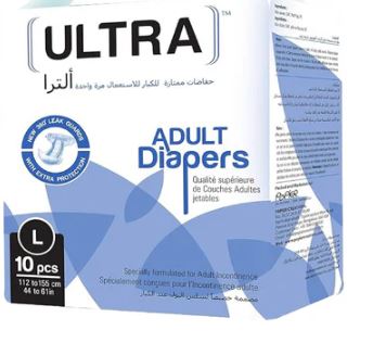 Ultra Adult Diapers (l) 10.s product available at family pharmacy online buy now at qatar doha