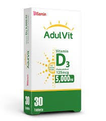 buy online Ditamin Adultvit D3 5000 Iu Tab 30'S 5000 Iu  Qatar Doha