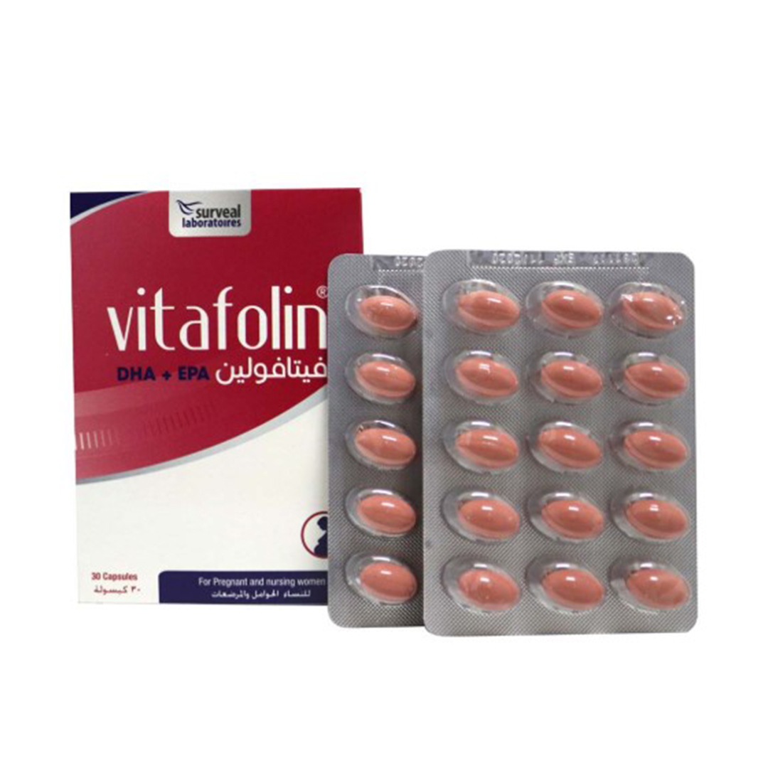 buy online Vitafolin Dha+Epa Capsules 30'S 1  Qatar Doha