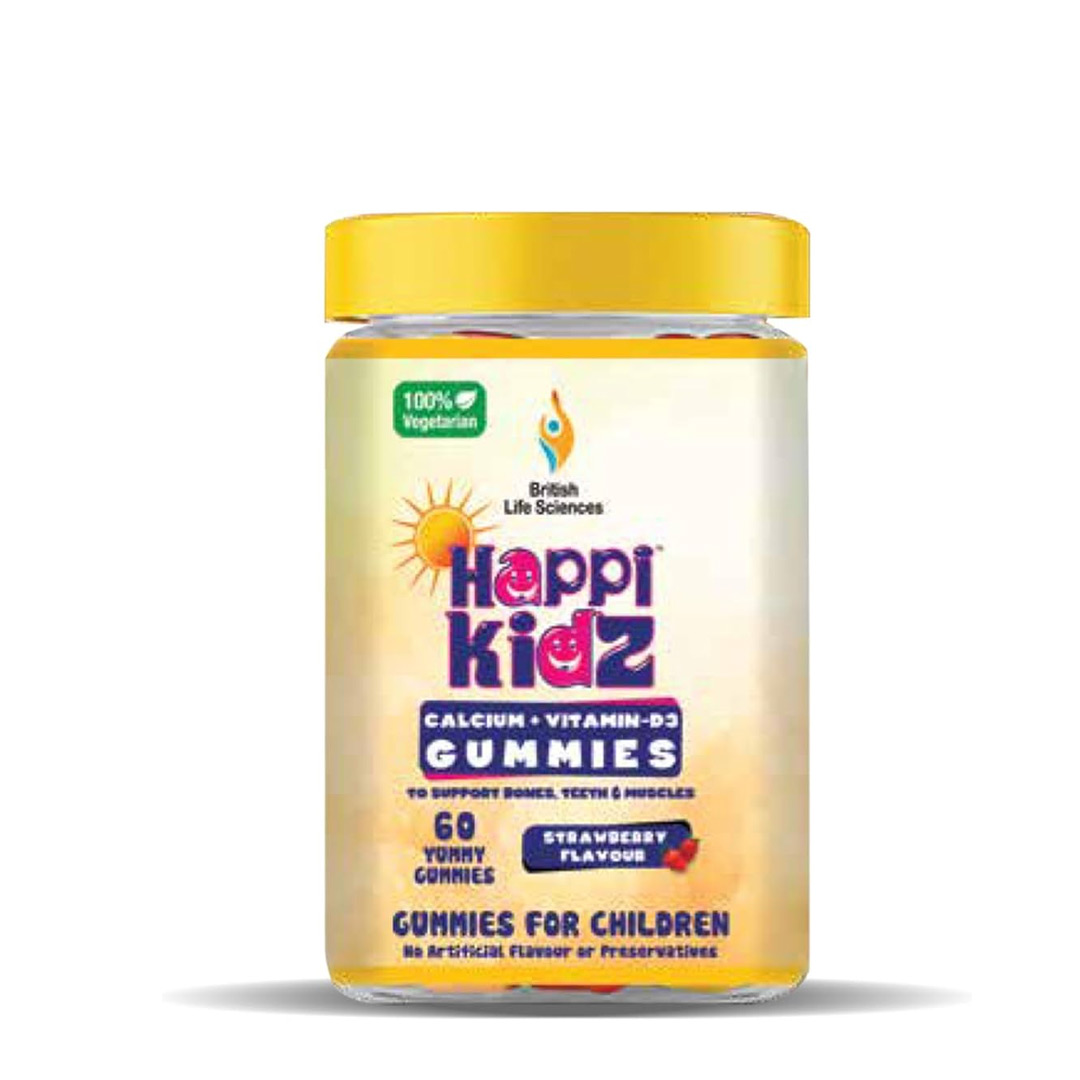 buy online HAPPI KIDZ CALCIUM + VITAMIN D3 GUMMIES 60'S 1  Qatar Doha