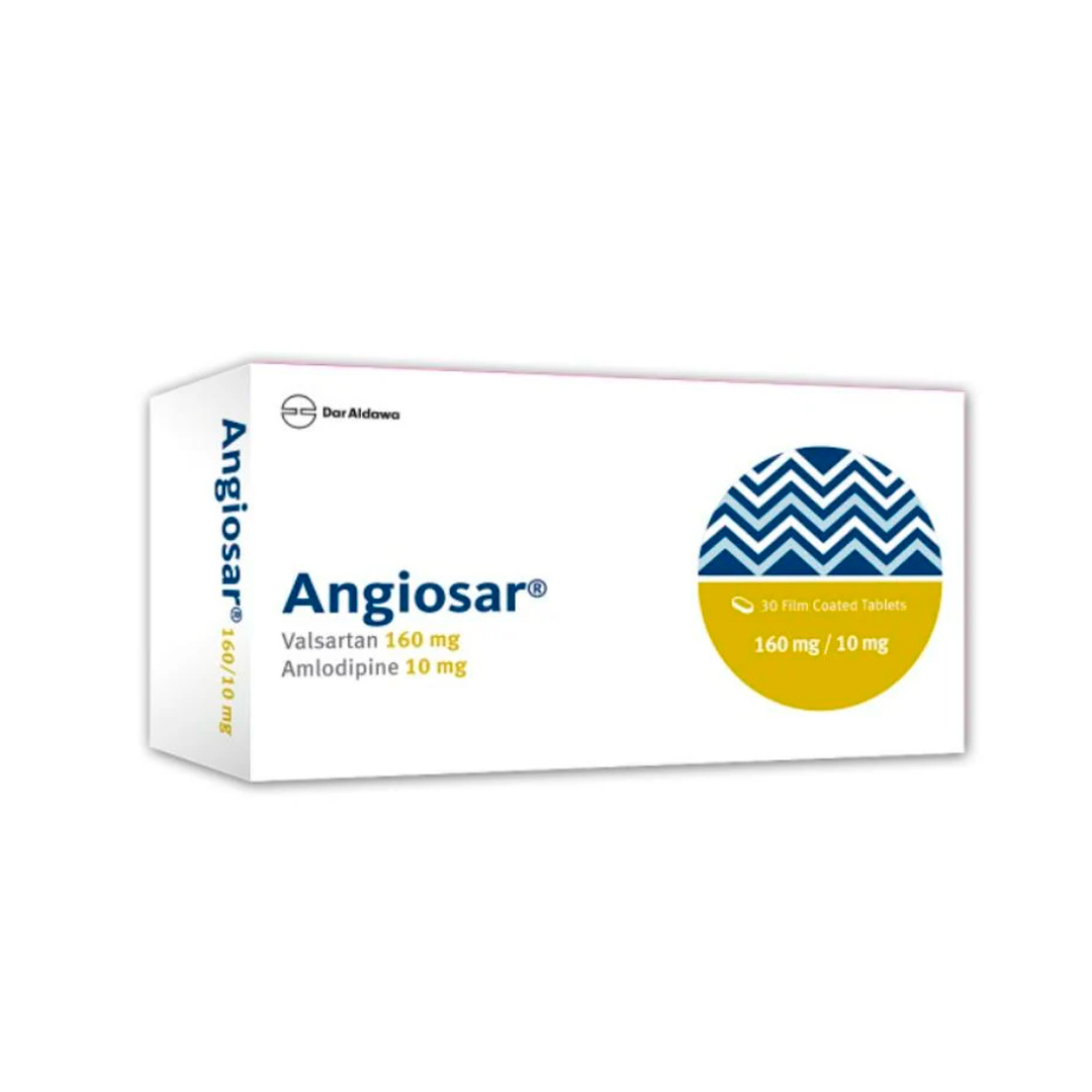 ANGIOSAR 160/10MG FILM COATED TABLET 30'S product available at family pharmacy online buy now at qatar doha