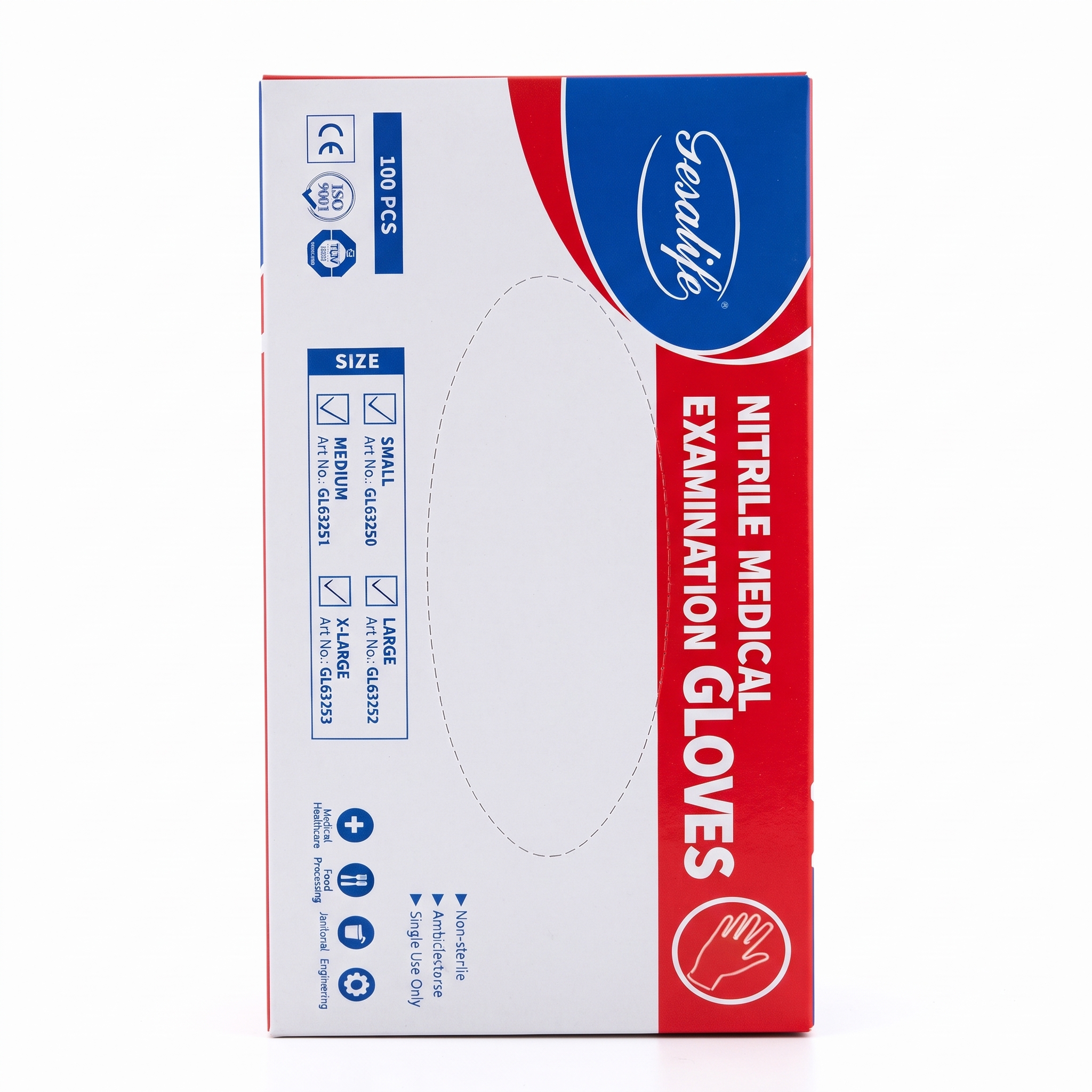 Nitrile Examinaton Gloves 100's product available at family pharmacy online buy now at qatar doha