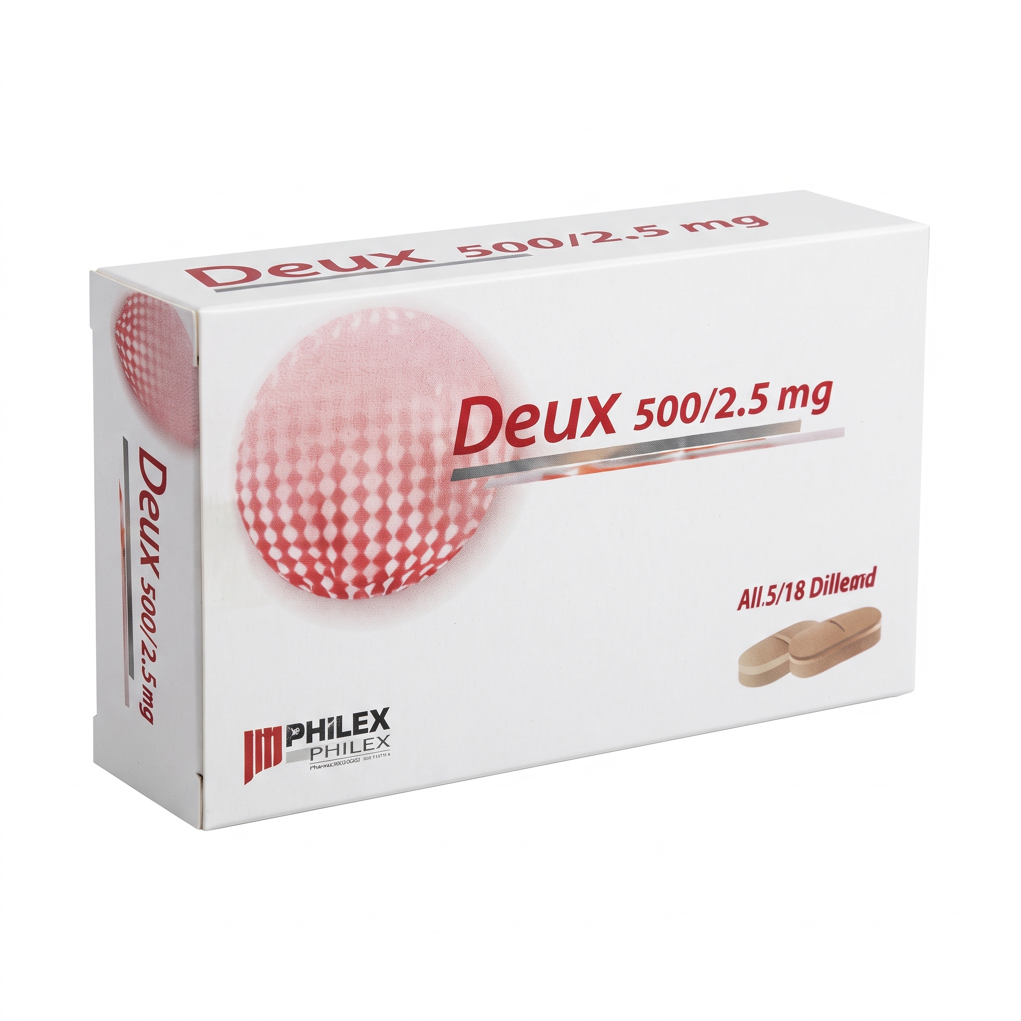 buy online Deux 500/2.5 mg tablets 30's 1  Qatar Doha