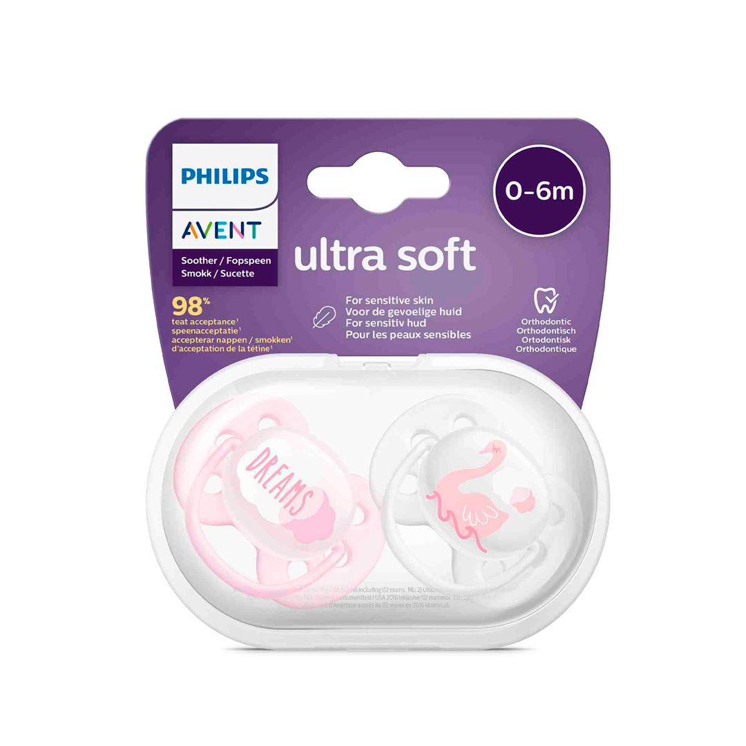 Avent Ultra Soft( 0-6 M) Soother (Assorted) - 2'S product available at family pharmacy online buy now at qatar doha