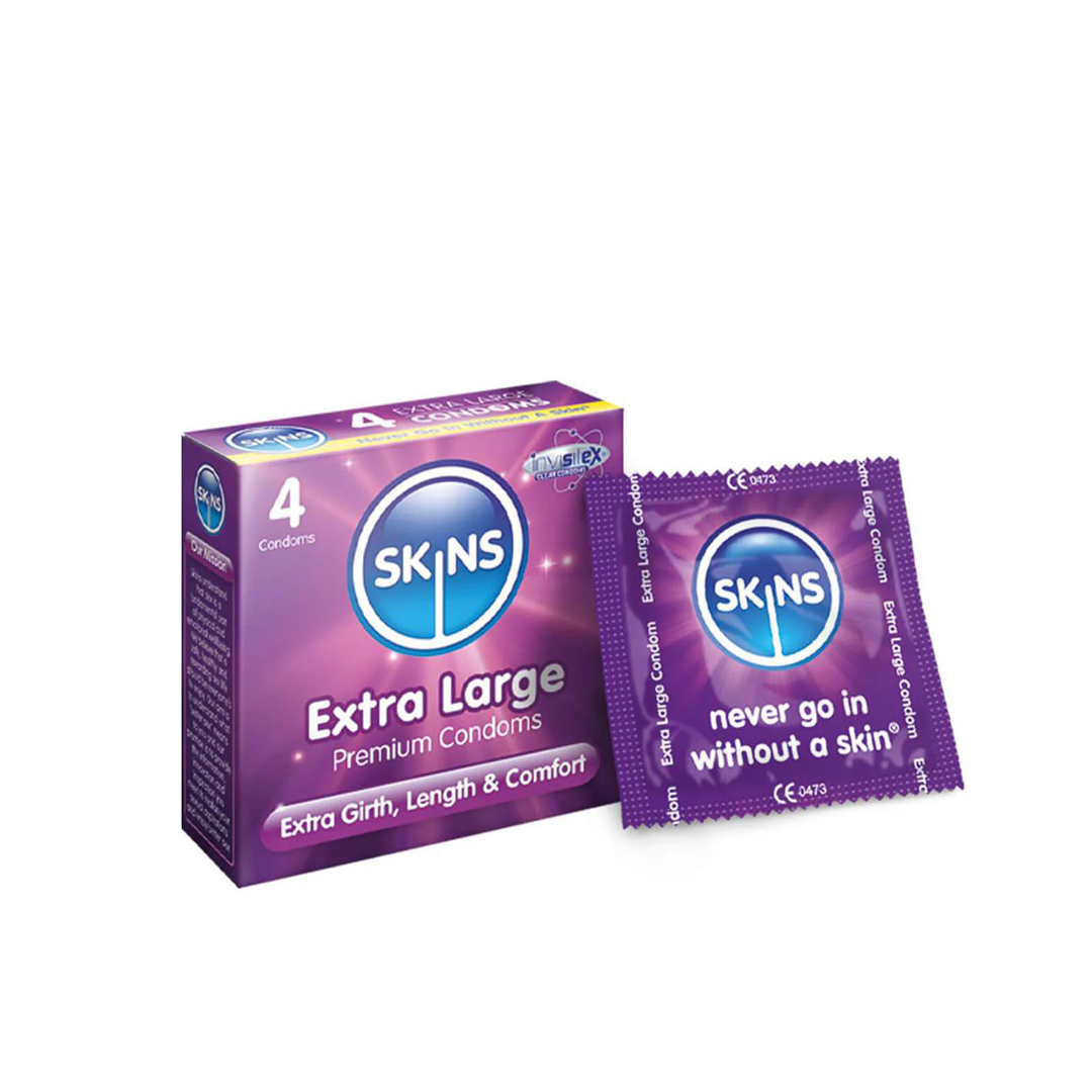 Skins Extra Large Lubricated Condom 4.s product available at family pharmacy online buy now at qatar doha