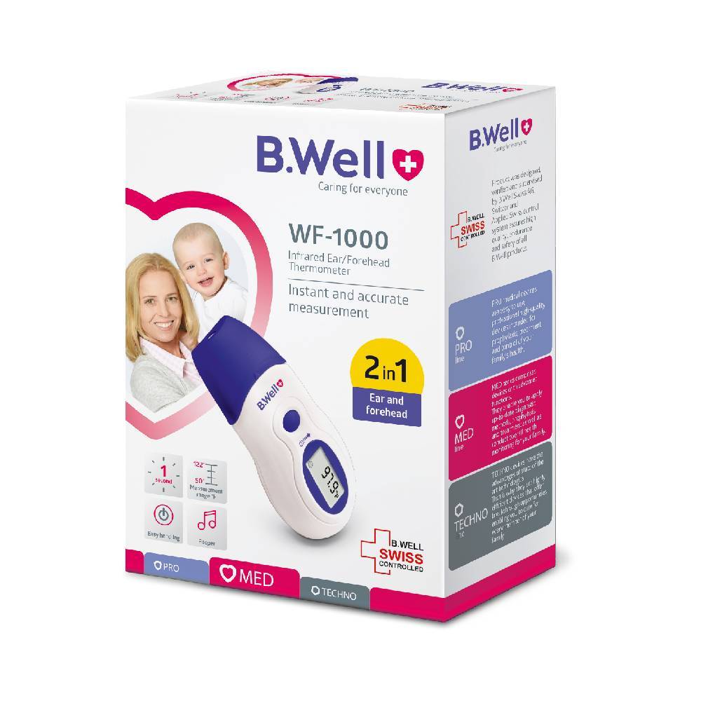B.WELL medical infrared ear thermometer product available at family pharmacy online buy now at qatar doha