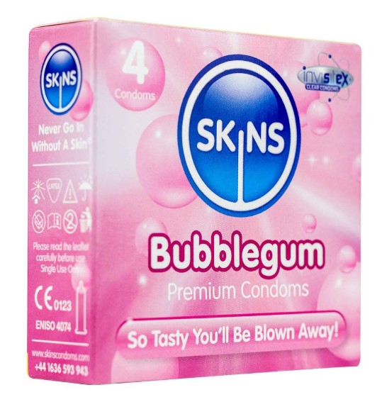 buy online Skins bubble gum flad lubricated Condoms 4.s 1  Qatar Doha