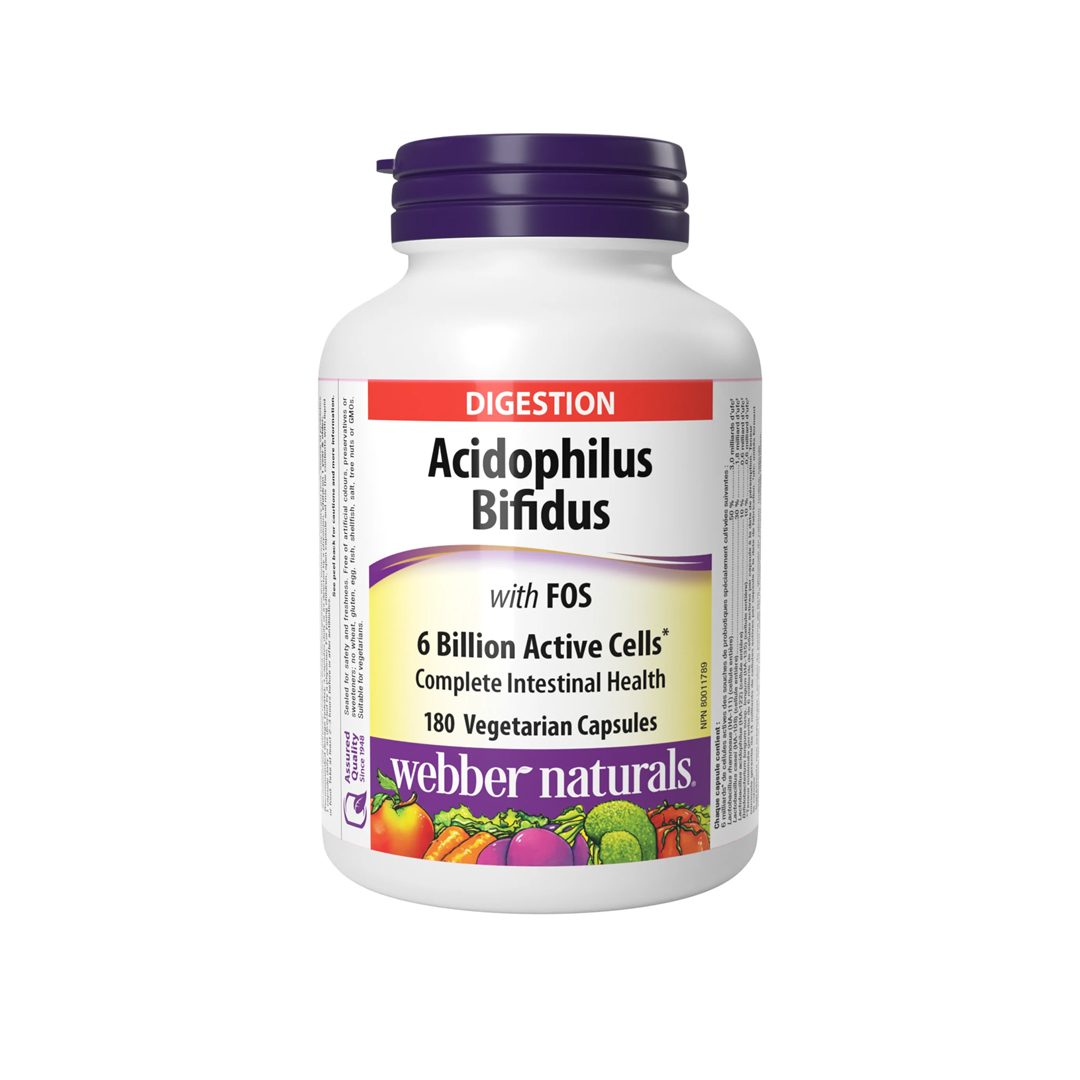 acidophilus & bifidus 6 billion capsules 60's  -WEBBER NATURALS product available at family pharmacy online buy now at qatar doha