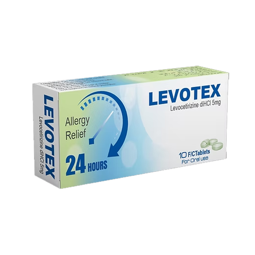 buy online Levotex 5 Mg F/C Tablet 10's 10  Qatar Doha