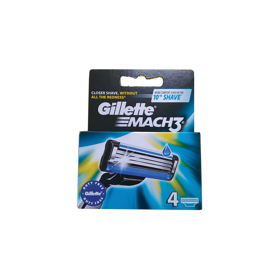 GILLETTE MACH 3 BLADE 4'S product available at family pharmacy online buy now at qatar doha
