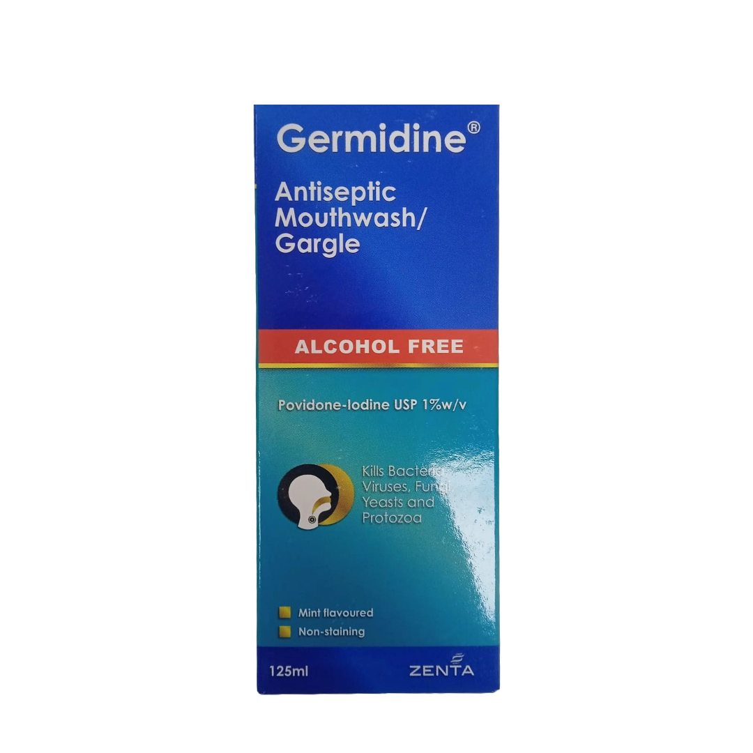 buy online Germidine Antiseptic Mouthwash/Gargle Alcohol Free 125ml 1  Qatar Doha