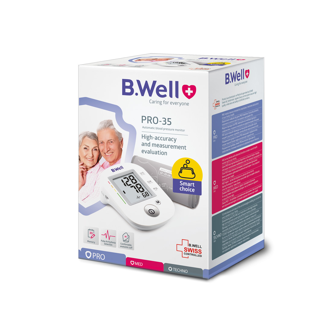 B.WELL PRO-35 (cuff 22-42cm)BLOOD PRESSURE MONITOR (M-L) product available at family pharmacy online buy now at qatar doha