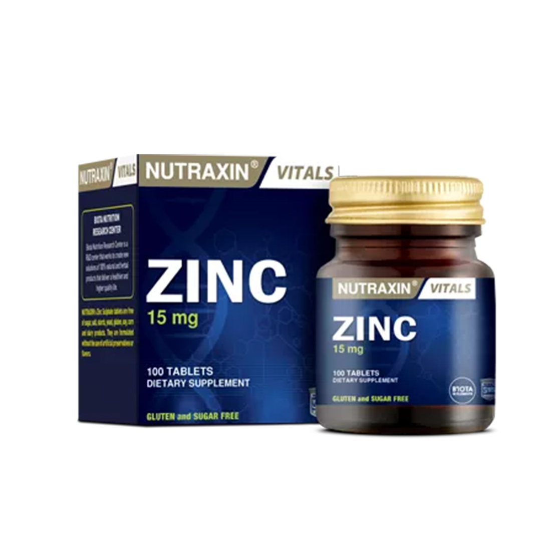 Nutraxin  Zinc (zinc Sulphate) Tablets 15 mg BIOTA 100 's product available at family pharmacy online buy now at qatar doha