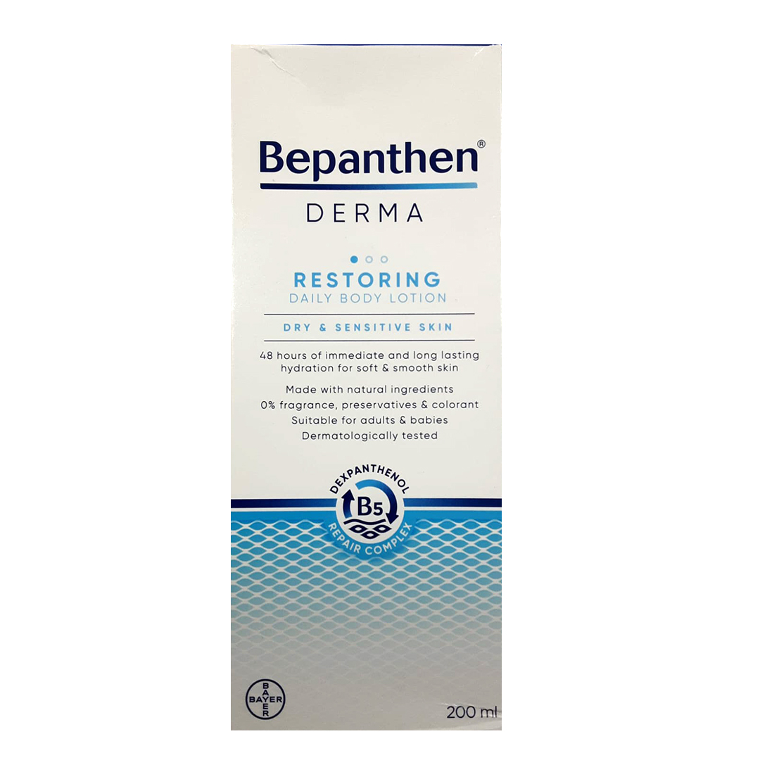 Bepanthen Derma Restoring Daily Body Lotion 200ml product available at family pharmacy online buy now at qatar doha