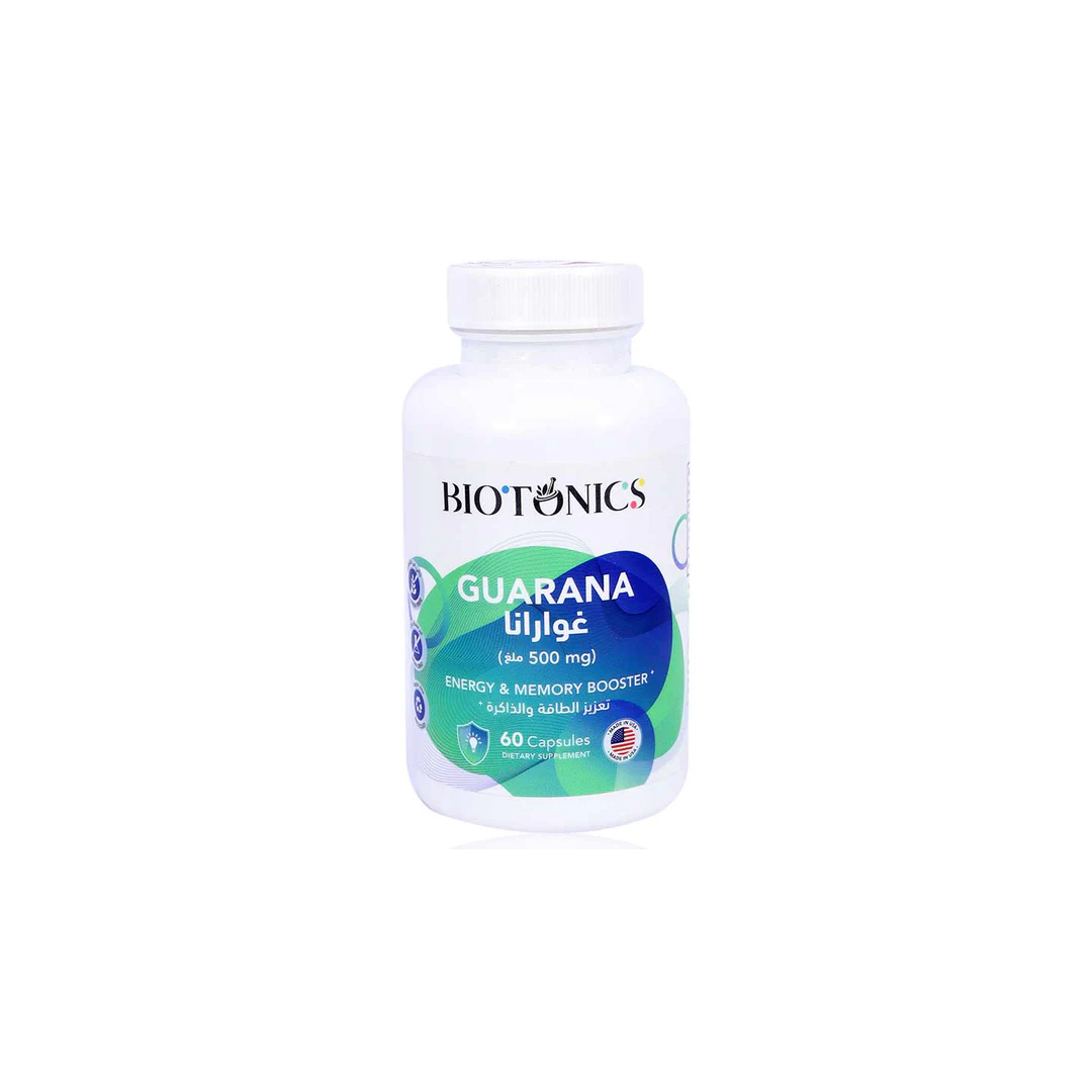 buy online Biotonics  guarana 500 mg capsules 60's 1  Qatar Doha