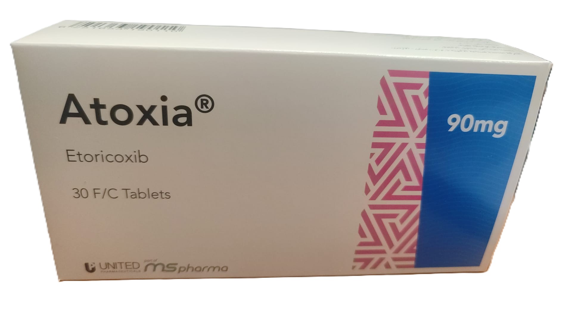 buy online Atoxia 90mg F/C Tablet 30's .  Qatar Doha
