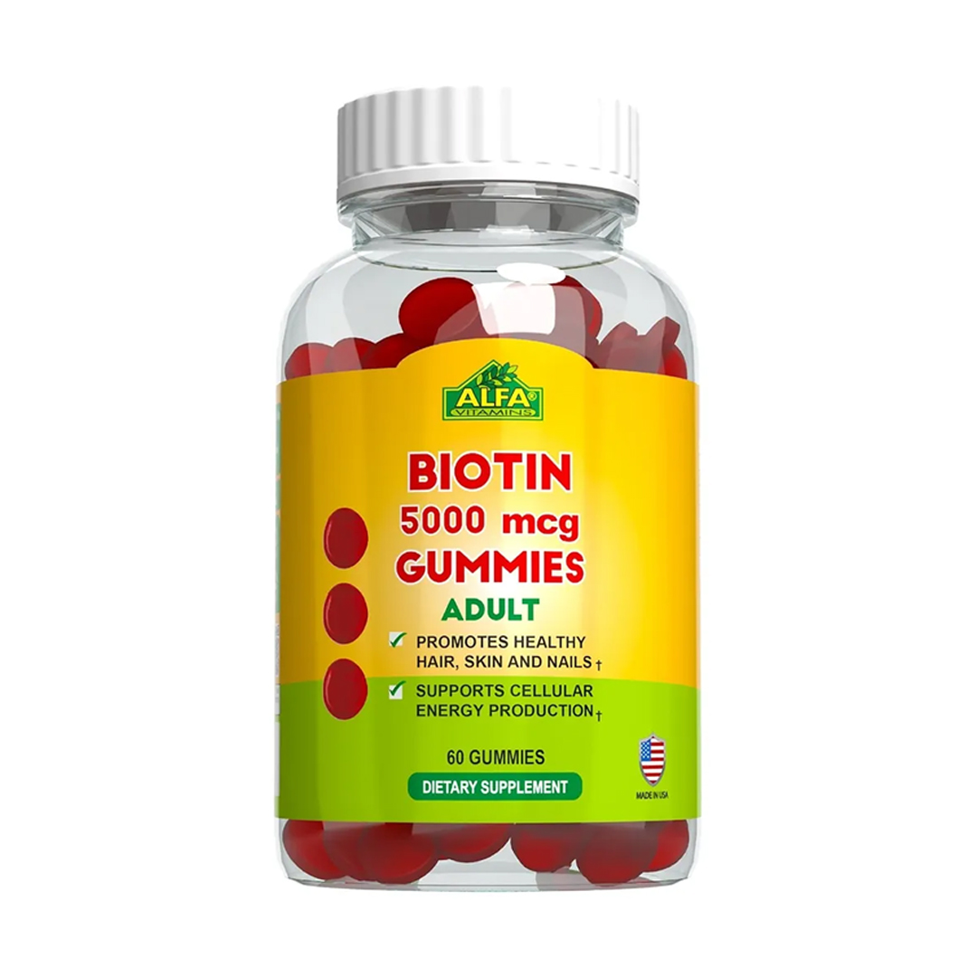 buy online Alfa Biotin 5000 Gummies Adult 60'S 1  Qatar Doha