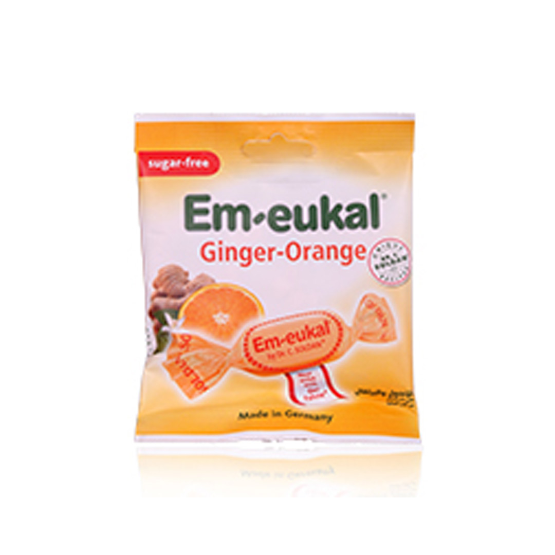 buy online Em-Eukal Ginger Orange Sugar Free Lozenges 50Gm 1  Qatar Doha
