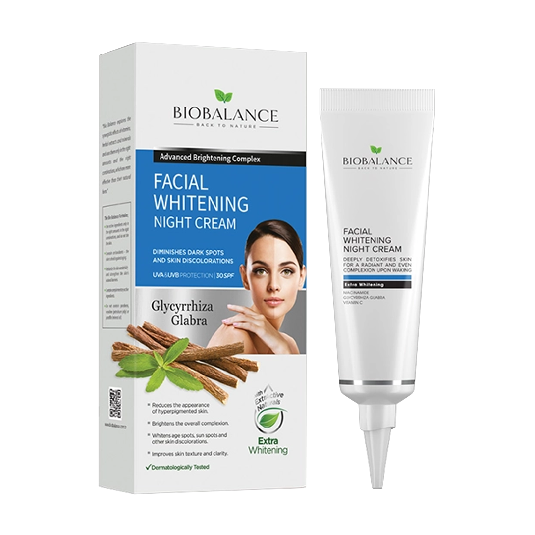 Biobalance Facial Whitening Night Cream -60Ml Available at Online Family Pharmacy Qatar Doha