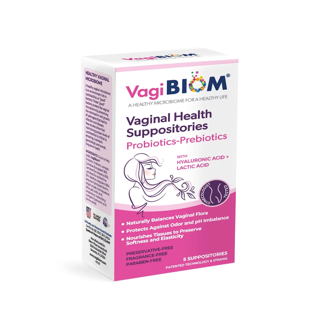 buy online Vagibiom Lactic Acid Hyaluronc Acid+Probiotics Vag. Suppo. 5'S 1  Qatar Doha