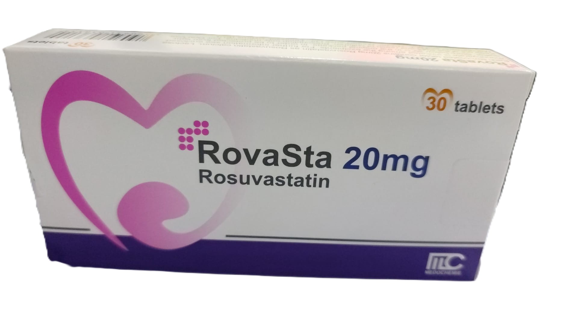 buy online Rovasta 20 mg Tablet 30's 1  Qatar Doha