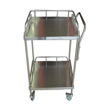 shop now Trolley 2 - Shelf Stainless Steel - Tianjin  Available at Online  Pharmacy Qatar Doha