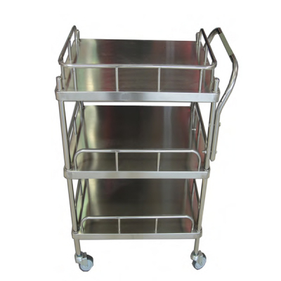 shop now Trolley 3-Shelf Stainless Steel - Tianjin  Available at Online  Pharmacy Qatar Doha
