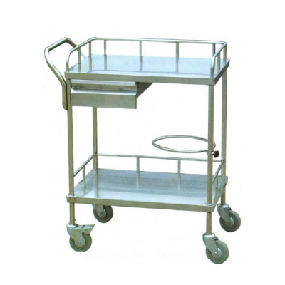 shop now Trolley 3-Shelf 1-Drow Stainless Steel - Tianjin  Available at Online  Pharmacy Qatar Doha