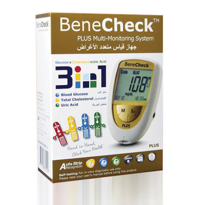 shop now Benecheck Machine Plus - 3 In 1 (Gl/Ur/Ch)  Available at Online  Pharmacy Qatar Doha